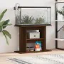 Aquariumhalterung aus Holzwerkstoff, braune Eiche, 80 x 35 x 60 cm von vidaXL, Aquarium unterstützt - Ref: Foro24-833582, Pre...