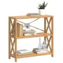 3-tier solid oak wood shelf 80x30x78 cm by vidaXL, Bookcases and shelves - Ref: Foro24-353810, Price: 112,26 €, Discount: %