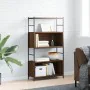 Engineered wood iron shelf oak brown 80x30x145.5 cm by vidaXL, Bookcases and shelves - Ref: Foro24-832802, Price: 66,96 €, Di...