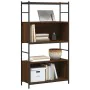 Engineered wood iron shelf oak brown 80x30x145.5 cm by vidaXL, Bookcases and shelves - Ref: Foro24-832802, Price: 66,96 €, Di...