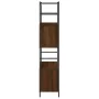 Engineered wood iron shelf oak brown 80x30x145.5 cm by vidaXL, Bookcases and shelves - Ref: Foro24-832802, Price: 66,96 €, Di...