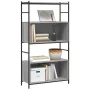 Sonoma gray engineering wood iron shelf 80x30x145.5 cm by vidaXL, Bookcases and shelves - Ref: Foro24-832801, Price: 67,35 €,...