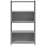 Sonoma gray engineering wood iron shelf 80x30x145.5 cm by vidaXL, Bookcases and shelves - Ref: Foro24-832801, Price: 67,35 €,...