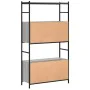 Sonoma gray engineering wood iron shelf 80x30x145.5 cm by vidaXL, Bookcases and shelves - Ref: Foro24-832801, Price: 67,35 €,...