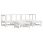 5-piece garden furniture set with solid white wood and cushions by vidaXL, Garden sets - Ref: Foro24-3185788, Price: 451,69 €...