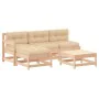 5-piece garden furniture set and solid wood cushions by vidaXL, Garden sets - Ref: Foro24-3186053, Price: 370,76 €, Discount: %