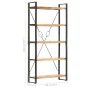 5-tier shelf 90x30x180 cm solid acacia wood by vidaXL, Bookcases and shelves - Ref: Foro24-286587, Price: 187,30 €, Discount: %