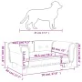 Hundebett aus schwarzem Samt, 70 x 45 x 30 cm von vidaXL, Betten für Hunde - Ref: Foro24-171828, Preis: 63,65 €, Rabatt: %