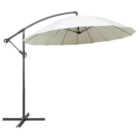 Hanging parasol with white aluminum pole 3 m by vidaXL, Umbrellas - Ref: Foro24-47220, Price: 141,72 €, Discount: %