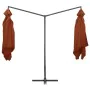 Terracotta steel double garden umbrella 250x250 cm by vidaXL, Umbrellas - Ref: Foro24-47325, Price: 135,40 €, Discount: %