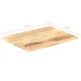 Tischoberfläche aus massivem Mangoholz, 25–27 mm, 70 x 60 cm von vidaXL, Tischplatten - Ref: Foro24-286021, Preis: 74,25 €, R...