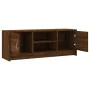 Engineered wood TV stand in brown oak, 102x30x37.5 cm by vidaXL, TV Furniture - Ref: Foro24-823260, Price: 53,07 €, Discount: %