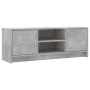 Engineered wood TV stand in concrete gray, 102x30x37.5 cm by vidaXL, TV Furniture - Ref: Foro24-823257, Price: 49,04 €, Disco...