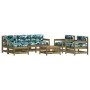 7-piece garden furniture set with impregnated pine wood cushions by vidaXL, Garden sets - Ref: Foro24-3185835, Price: 571,34 ...