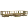 8-piece garden furniture set with impregnated pine wood cushions by vidaXL, Garden sets - Ref: Foro24-3185849, Price: 687,09 ...