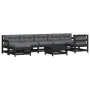 Garden furniture set 8 pieces and black solid wood cushions by vidaXL, Garden sets - Ref: Foro24-3185889, Price: 716,90 €, Di...