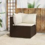 Garden corner sofa with brown synthetic rattan cushions by vidaXL, Outdoor sofas - Ref: Foro24-319745, Price: 53,45 €, Discou...