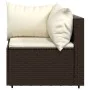 Garden corner sofa with brown synthetic rattan cushions by vidaXL, Outdoor sofas - Ref: Foro24-319745, Price: 53,45 €, Discou...