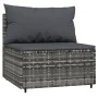 4-teiliges Gartenmöbel-Set und graue synthetische Rattankissen von vidaXL, Outdoor-Sofas - Ref: Foro24-319767, Preis: 243,48 ...