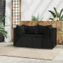 Garten-Ecksofas mit Kissen, 2 Stück, schwarzes synthetisches Rattan von vidaXL, Outdoor-Sofas - Ref: Foro24-319778, Preis: 20...