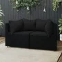 Garten-Ecksofas mit Kissen, 2 Stück, schwarzes synthetisches Rattan von vidaXL, Outdoor-Sofas - Ref: Foro24-319790, Preis: 15...