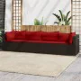 4-teiliges Gartenmöbel-Set und braune synthetische Rattankissen von vidaXL, Outdoor-Sofas - Ref: Foro24-319816, Preis: 178,09...