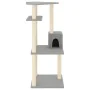 Cat scratching post with light gray sisal posts 123 cm by vidaXL, Cat furniture - Ref: Foro24-171784, Price: 47,48 €, Discoun...