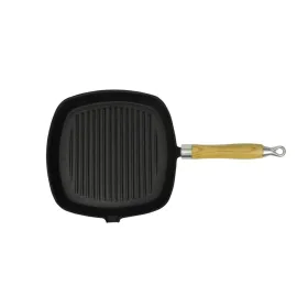 Grillpfanne aus Gusseisen mit Holzgriff 20x20 cm von vidaXL, Bretter - Ref: Foro24-50125, Preis: 19,03 €, Rabatt: %