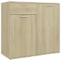 Plywood sideboard in Sonoma oak color 80x36x75 cm by vidaXL, Sideboards - Ref: Foro24-805773, Price: 83,10 €, Discount: %