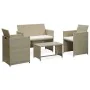 4-piece garden furniture set and beige synthetic rattan cushions by vidaXL, Garden sets - Ref: Foro24-46391, Price: 254,10 €,...