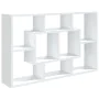 Engineered wood white wall shelf 85x16x52.5 cm by vidaXL, Shelves and shelves - Ref: Foro24-801418, Price: 44,71 €, Discount: %