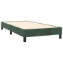 Box spring bed with mattress and LED dark green velvet 90x200 cm by vidaXL, Beds and slatted bases - Ref: Foro24-3134504, Pri...