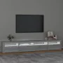 TV cabinet with LED lights Sonoma gray 240x35x40 cm by vidaXL, TV Furniture - Ref: Foro24-3152728, Price: 158,43 €, Discount: %