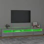 TV cabinet with LED lights Sonoma gray 240x35x40 cm by vidaXL, TV Furniture - Ref: Foro24-3152728, Price: 158,43 €, Discount: %