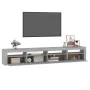 TV cabinet with LED lights Sonoma gray 240x35x40 cm by vidaXL, TV Furniture - Ref: Foro24-3152728, Price: 158,43 €, Discount: %