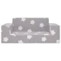 Hellgraues 2-Sitzer-Kindersofa mit weichen Plüschsternen von vidaXL, Baby- und Kleinkindmöbel - Ref: Foro24-341815, Preis: 33...