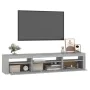 Mueble de TV con luces LED gris sonoma 195x35x40 cm de vidaXL, Muebles TV - Ref: Foro24-3152744, Precio: 137,60 €, Descuento: %