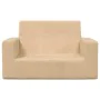 Two-seater plush cream-colored sofa for children by vidaXL, Baby and Toddler Furniture - Ref: Foro24-341842, Price: 45,60 €, ...