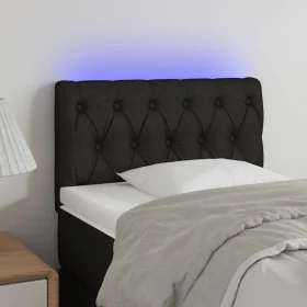 Black fabric headboard with LED 80x7x78/88 cm by vidaXL, Headboards and footboards - Ref: Foro24-3121924, Price: 47,60 €, Dis...