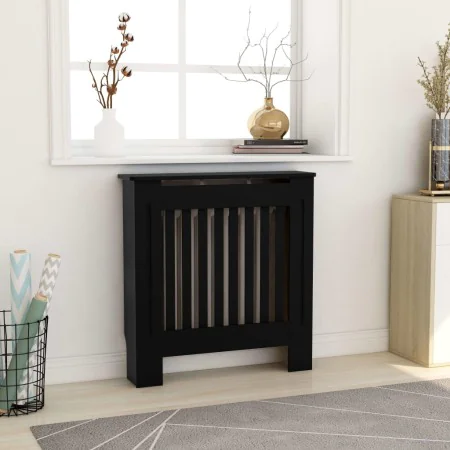 Black MDF radiator cover 78 cm by vidaXL, Accessories for heating radiators - Ref: Foro24-325560, Price: 76,11 €, Discount: %