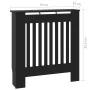 Black MDF radiator cover 78 cm by vidaXL, Accessories for heating radiators - Ref: Foro24-325560, Price: 76,11 €, Discount: %