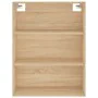 Tall plywood oak-colored highboard 69.5x34x180 cm by vidaXL, Sideboards - Ref: Foro24-3189968, Price: 133,37 €, Discount: %