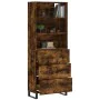 Tall smoked oak plywood sideboard 69.5x34x180 cm by vidaXL, Sideboards - Ref: Foro24-3189410, Price: 166,59 €, Discount: %