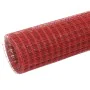 Steel chicken wire with red PVC coating 25x1.5 m by vidaXL, fence panels - Ref: Foro24-143680, Price: 102,22 €, Discount: %