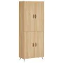 High oak-colored plywood sideboard 69.5x34x180 cm by vidaXL, Sideboards - Ref: Foro24-3195654, Price: 152,11 €, Discount: %