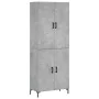 Concrete gray plywood tall sideboard 69.5x34x180 cm by vidaXL, Sideboards - Ref: Foro24-3195679, Price: 150,79 €, Discount: %