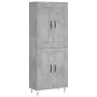 Concrete gray plywood tall sideboard 69.5x34x180 cm by vidaXL, Sideboards - Ref: Foro24-3199717, Price: 135,53 €, Discount: %