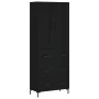 Tall black plywood sideboard 69.5x34x180 cm by vidaXL, Sideboards - Ref: Foro24-3199746, Price: 162,71 €, Discount: %