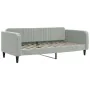 Light gray velvet sofa bed 90x200 cm by vidaXL, Beds and slatted bases - Ref: Foro24-354086, Price: 216,65 €, Discount: %