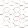 Steel chicken wire with red PVC coating 25x1.2 m by vidaXL, fence panels - Ref: Foro24-143311, Price: 39,11 €, Discount: %